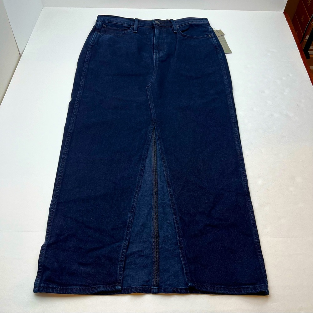 Hudson Jeans Reconstructed Skirt Womens‎ Size 30 Dark Blue Denim Zipper NEW